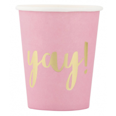 Hot and Cold Disposable Cups - YAY PINK